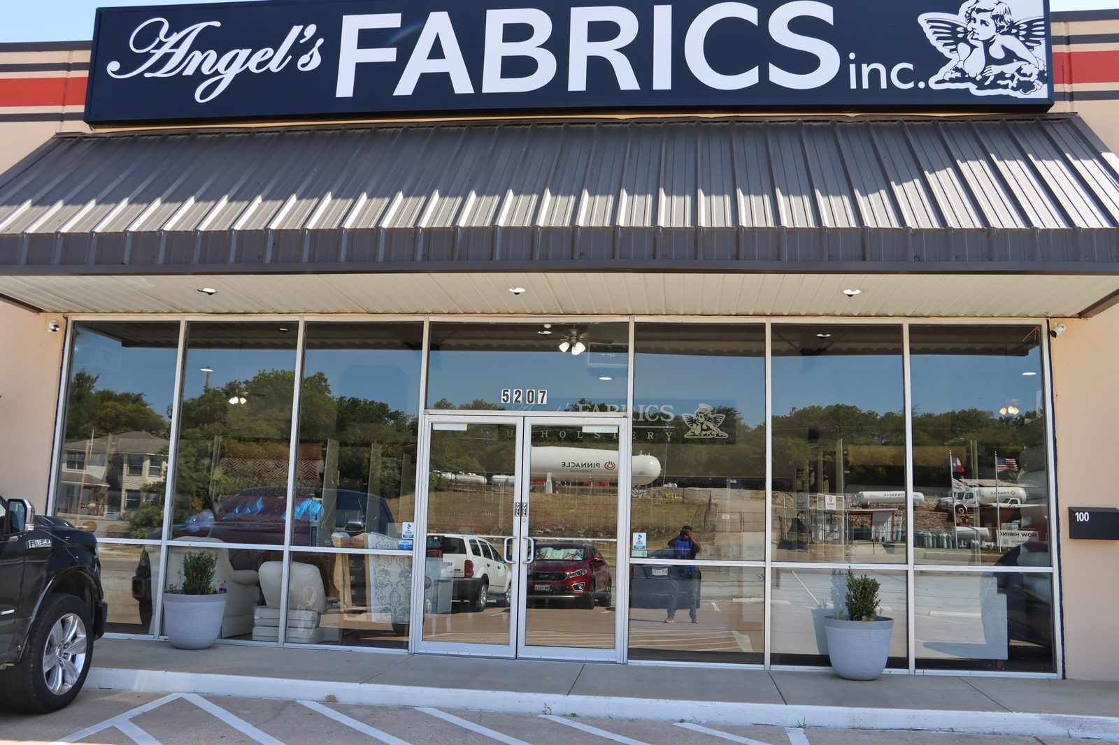 Angel's Fabrics storefront on Jacksboro Highway in Fort Worth